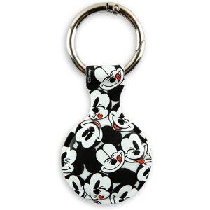 IJOY Disney Mickey Mouse AirTag Holder with Keychain for Dogs Bags, Keys, Gifts